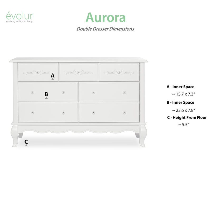 Evolur Aurora 7 Drawer Dresser Reviews Wayfair